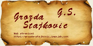 Grozda Stajković vizit kartica